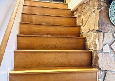 stairs at Margie b's lake lodge